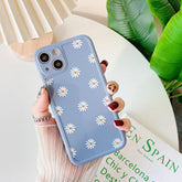 ZTOFERA TPU Back Case for iPhone 13, Daisy Pattern Glossy Soft Silicone Case, Slim Lightweight Protective Bumper Cover for iPhone 13 (6.1") - Grey